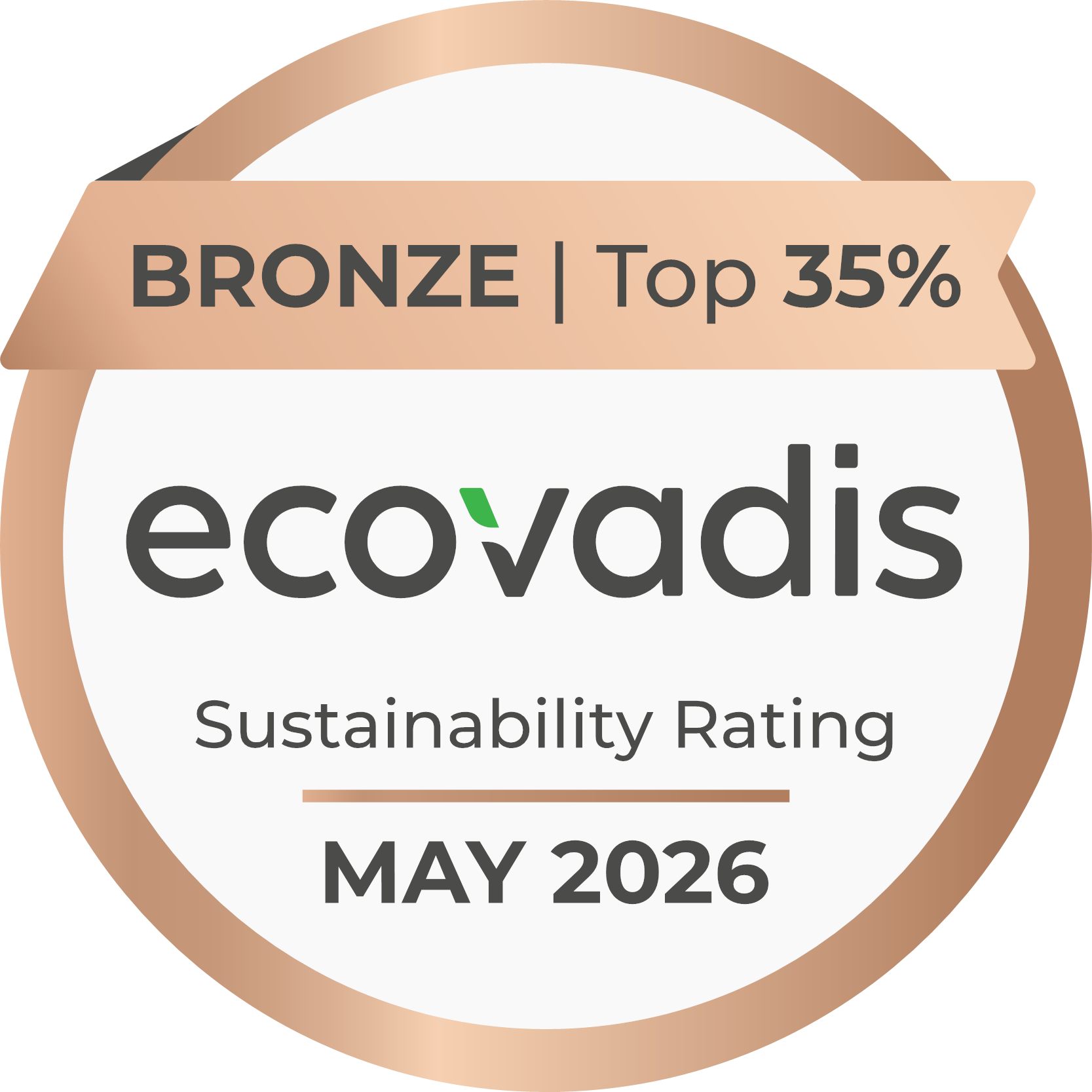 EcoVadis Bronze Medal 2026